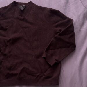 Merino Wool Dark Brown Sweater
